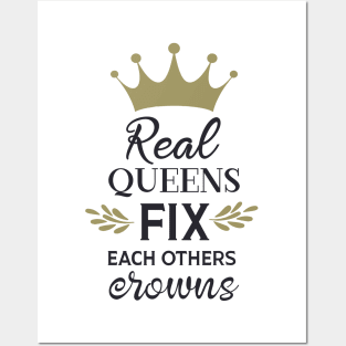 Real Queens fix each others crowns Posters and Art